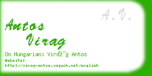 antos virag business card